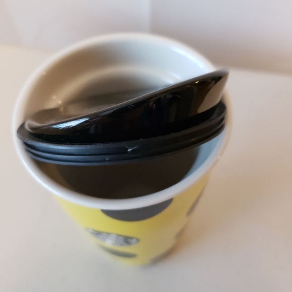 Starbucks 2015 Yellow & Black Dot Ceramic Tumbler - Picture 3 of 8